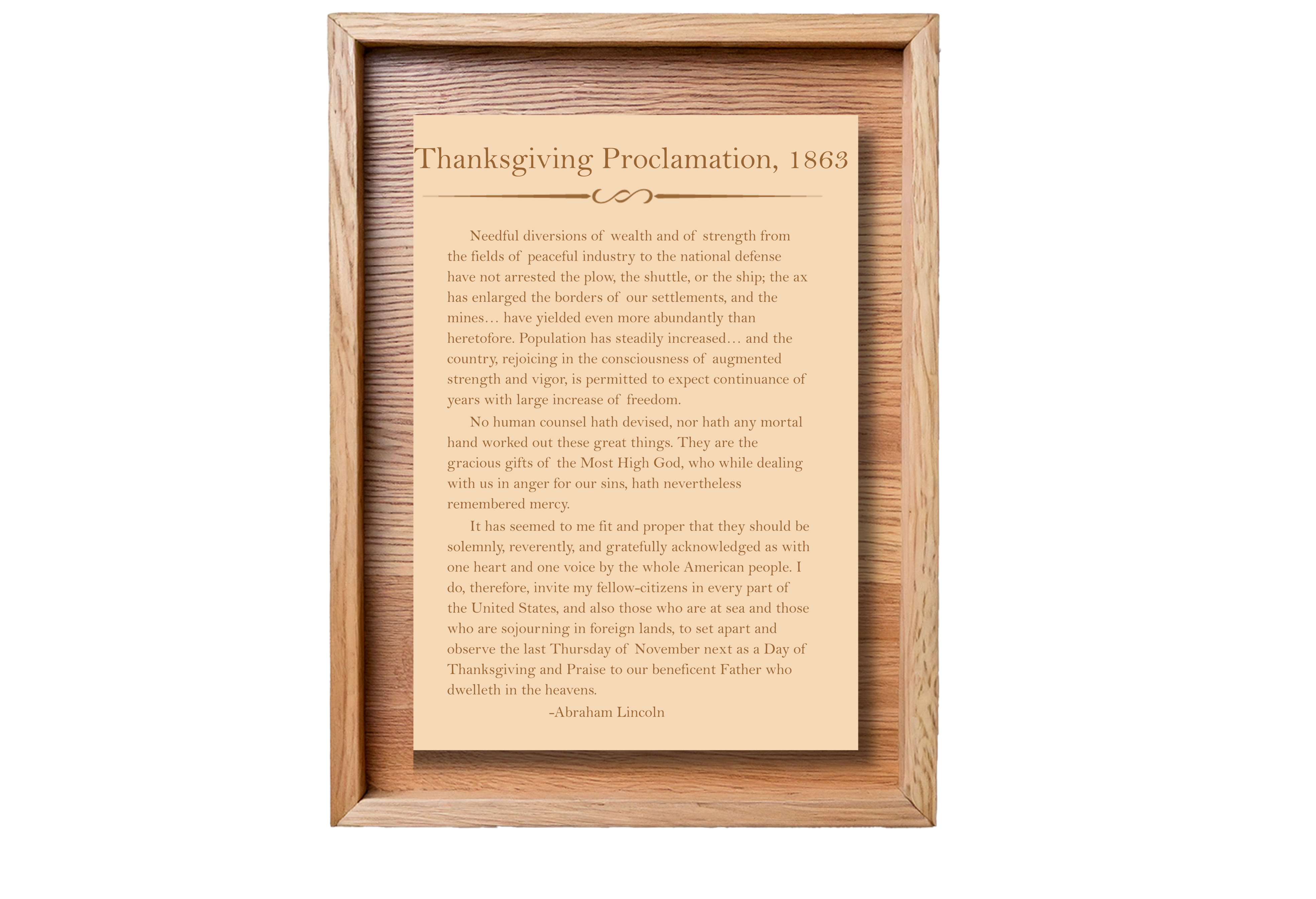 Thanksgiving Proclamation 1863