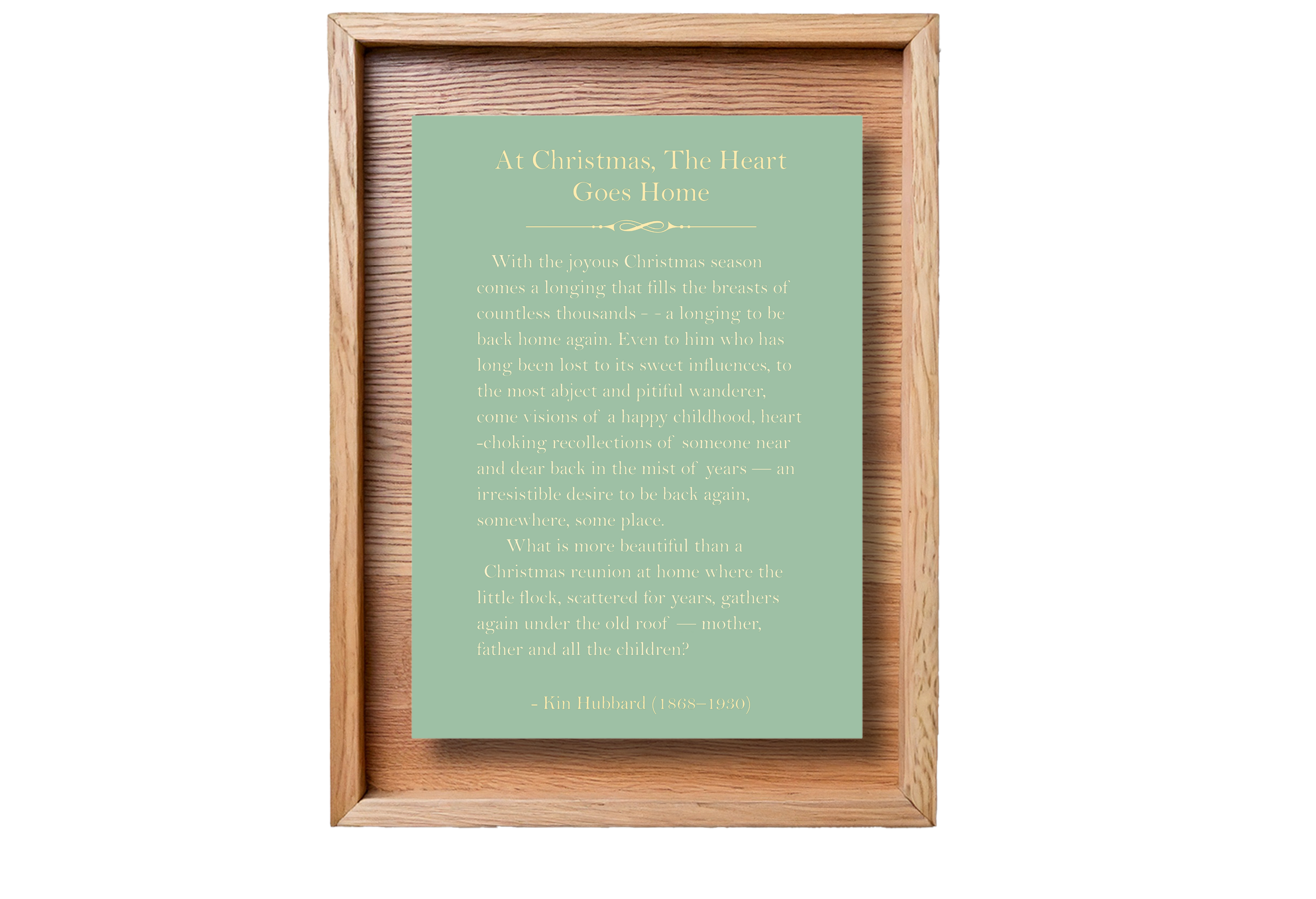 At Christmas the Heart Goes Home Hubbard