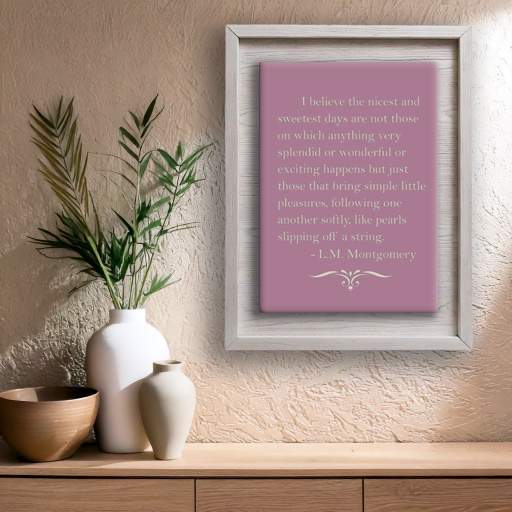 L.M. Montgomery Simple Days Quote